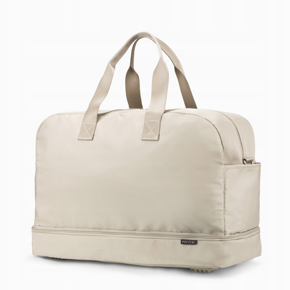 Torba Sportowa Duża Treningowa Na Siłownię Fitness Puccini Beżowa TD241-6A