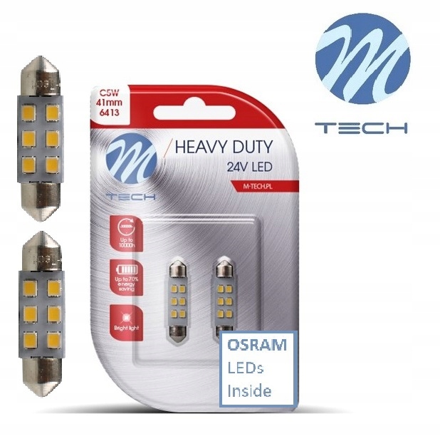 

2x Żarówka Osram Led C10W 41mm 24V Tir Zimna /9105