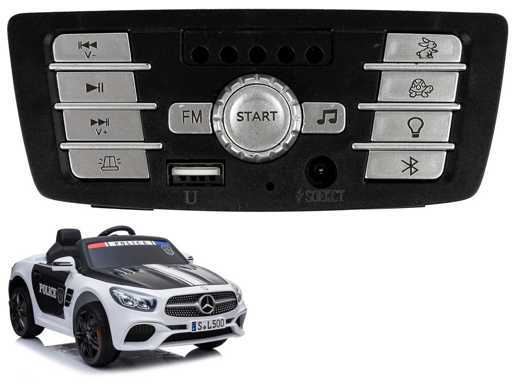Dla dziecka panel muzyczny do auta Mercedes SL500 policja