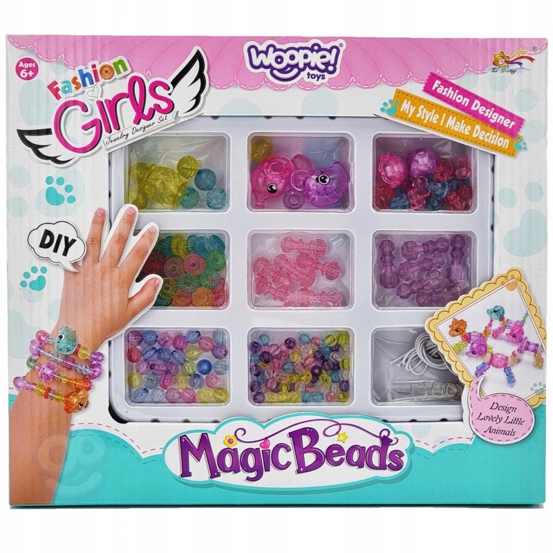 PREZENT DLA DZIEWCZYNKI NA URODZINY 6 7 LAT ZESTAW DO ROBIENIA BRANSOLETEK EAN (GTIN) 5904326940130