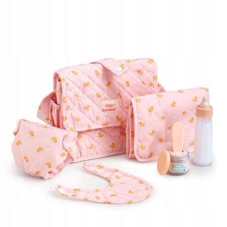 Torba z akcesoriami dla lalek Pink Ducky Tiny Harlow
