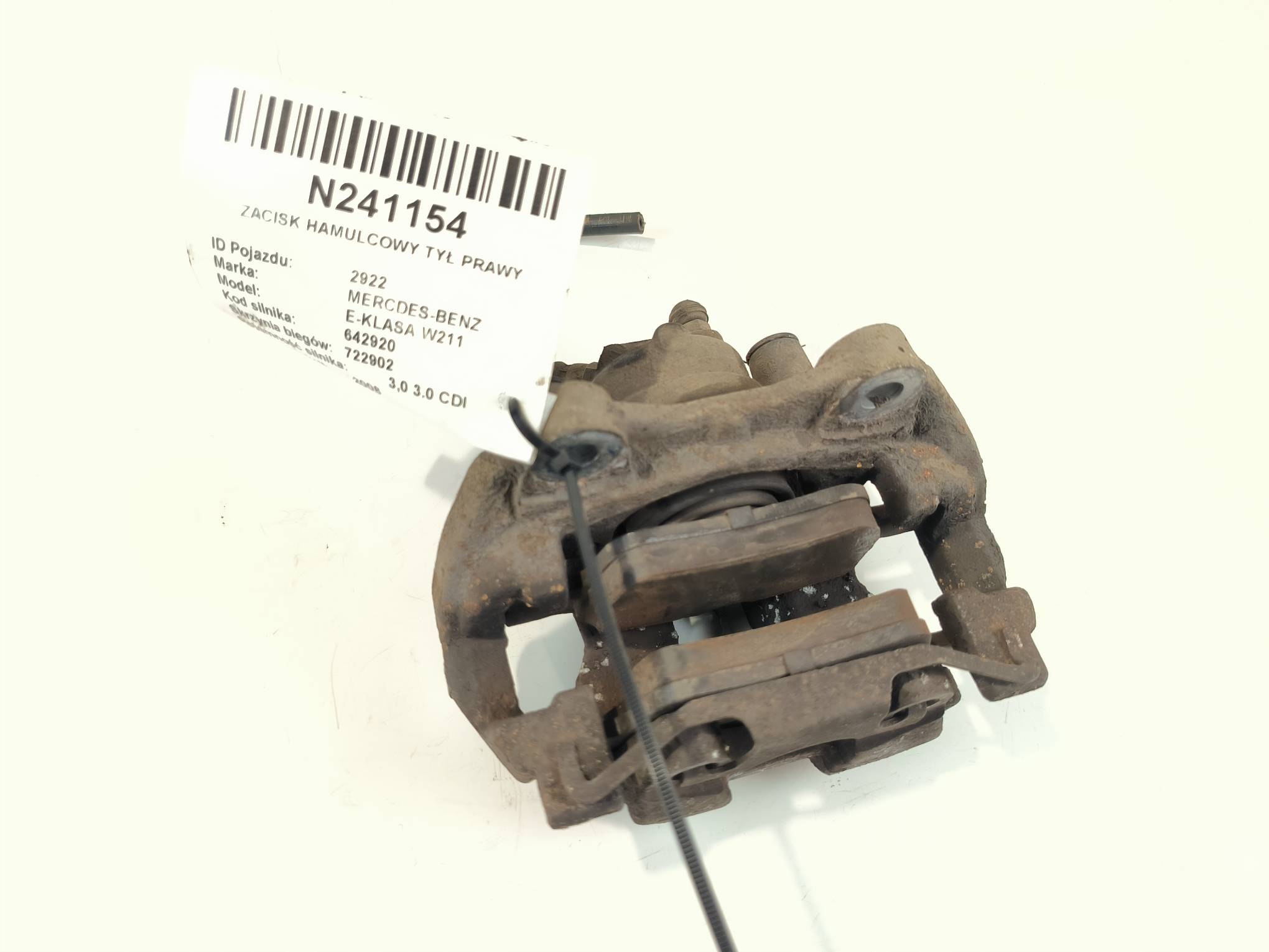 Bremssattel Bremse Sattel Brems- heck rechts MERCDES-BENZ E-KLASA W211