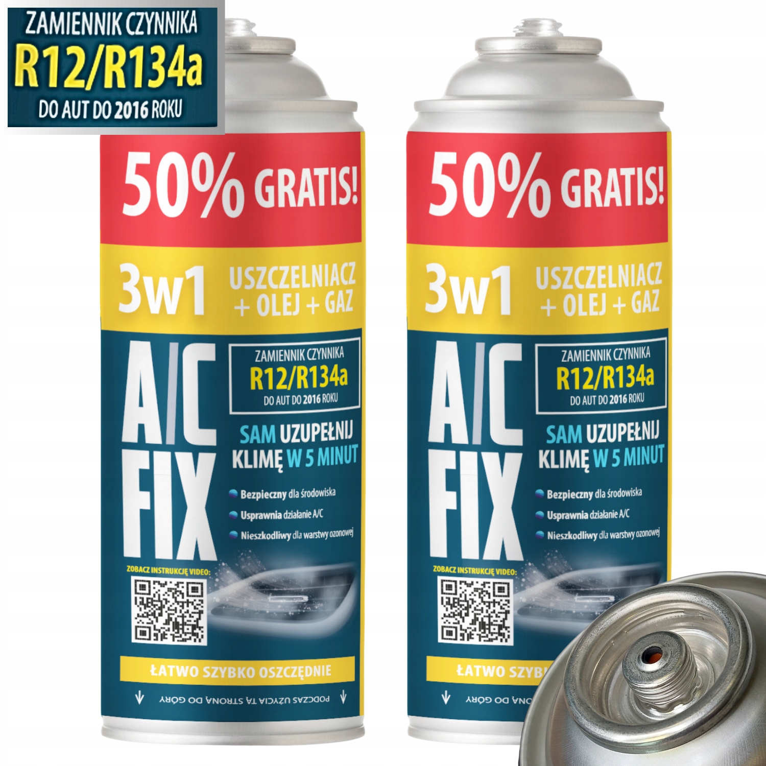 2x AC FIX R134a Plyn Olej Těsnění 3v1 CHLADIVO KLIMATIZACE za 516.00CZK ...