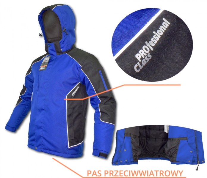 pracovní zateplená nepromokavá bunda s kapucí Professional Win Long n XL