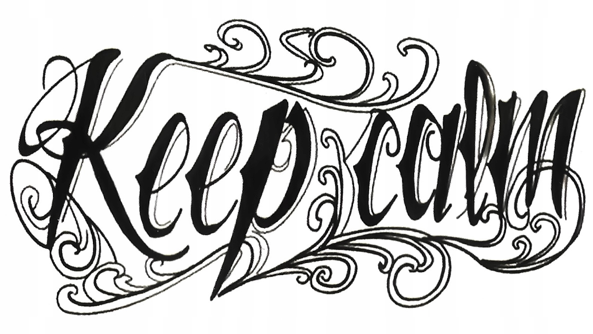 

Tatuaż napis keep calm