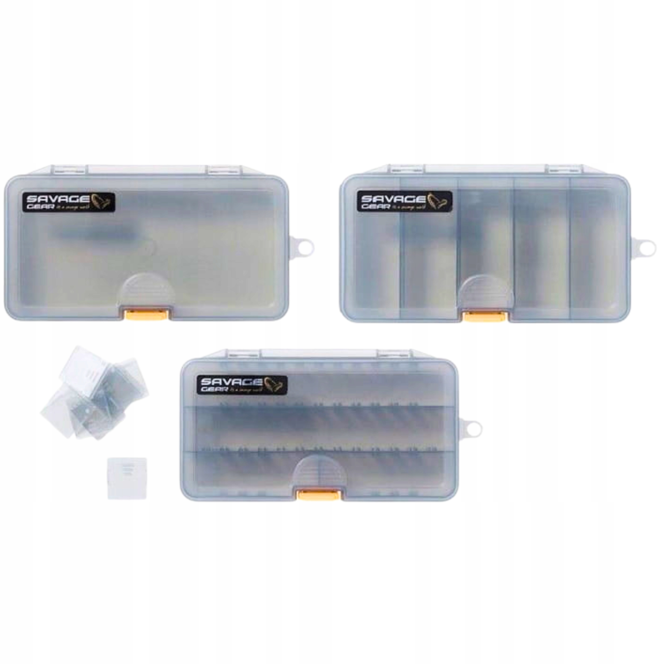 Zestaw Pudełek Savage Gear Lurebox 4 Smoke Combi Kit 21,4x11,8x4,5cm 3szt