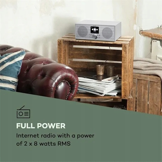 RADIO INTERNETOWE AUNA BLUETOOTH DAB+ UKF USB HIT Model Silver Star