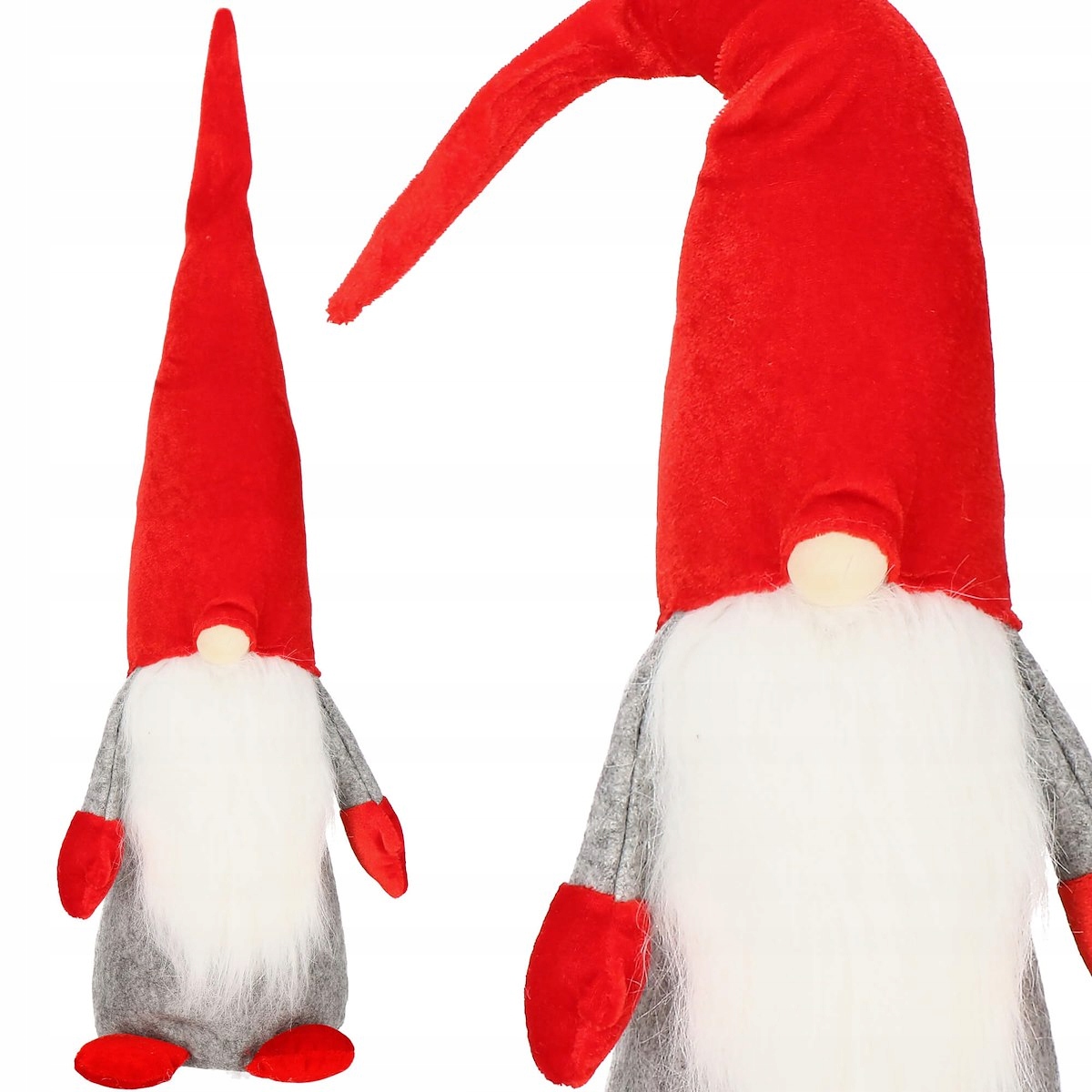 

Figurka Świąteczna Skrzat Krasnal Gnom 55CM Welur