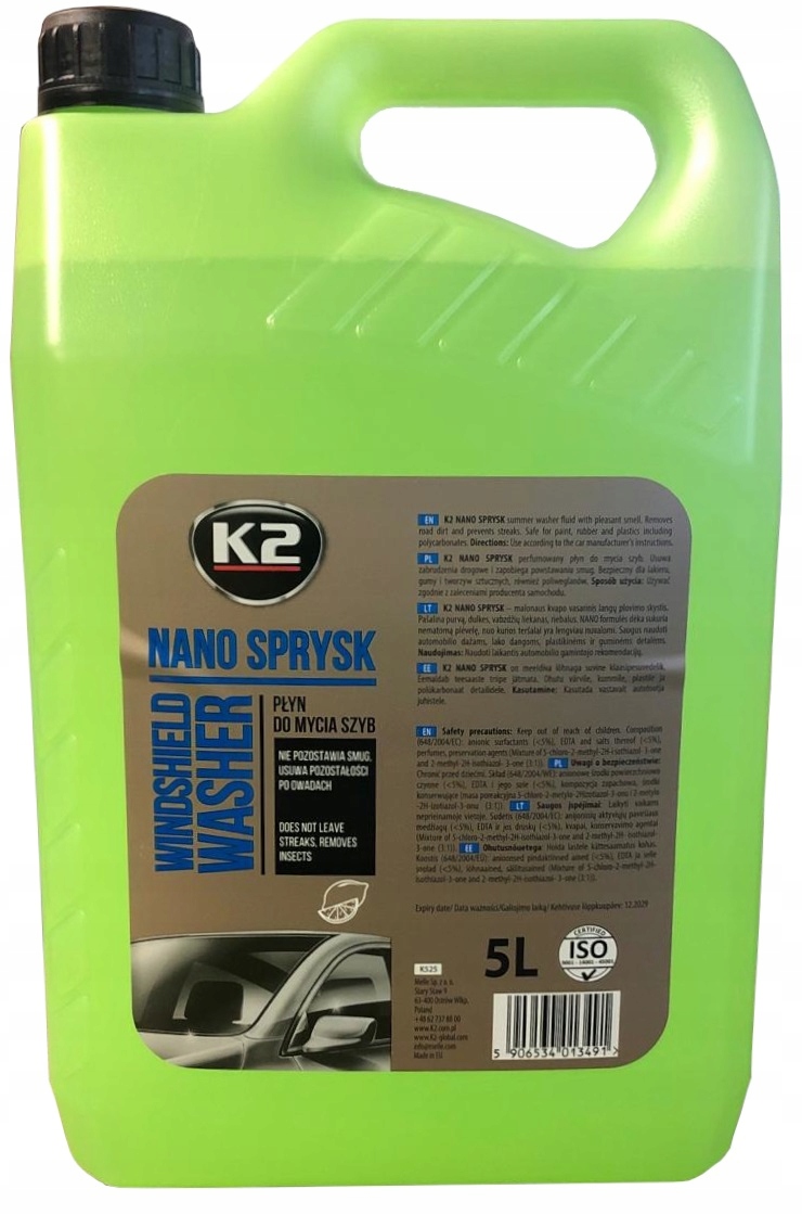 Płyn do spryskiwaczy K2 Nano Sprysk letni 5 litrów