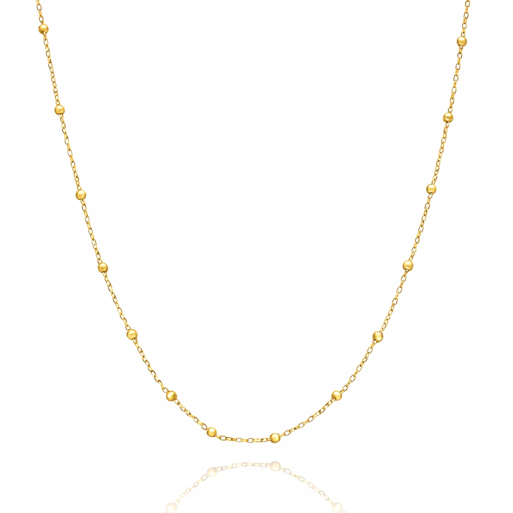 Pozłacany naszyjnik łańcuszek z kuleczkami PR.925 40cm