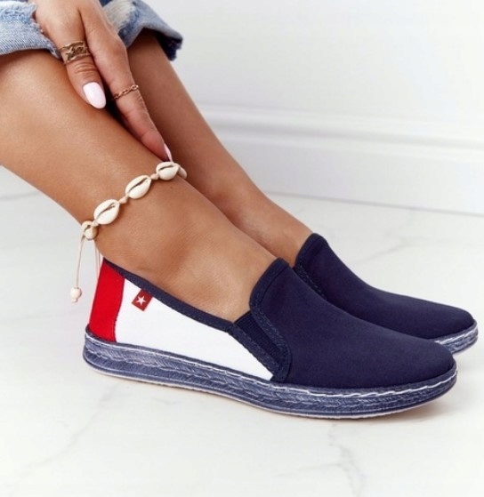 Espadryle damskie Big Star granatowe HH276008 37