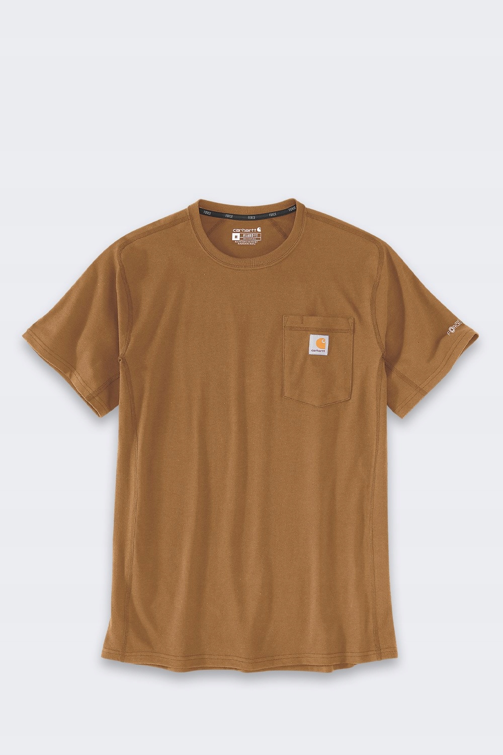 Tričko Carhartt Force Mid Pocket Brown