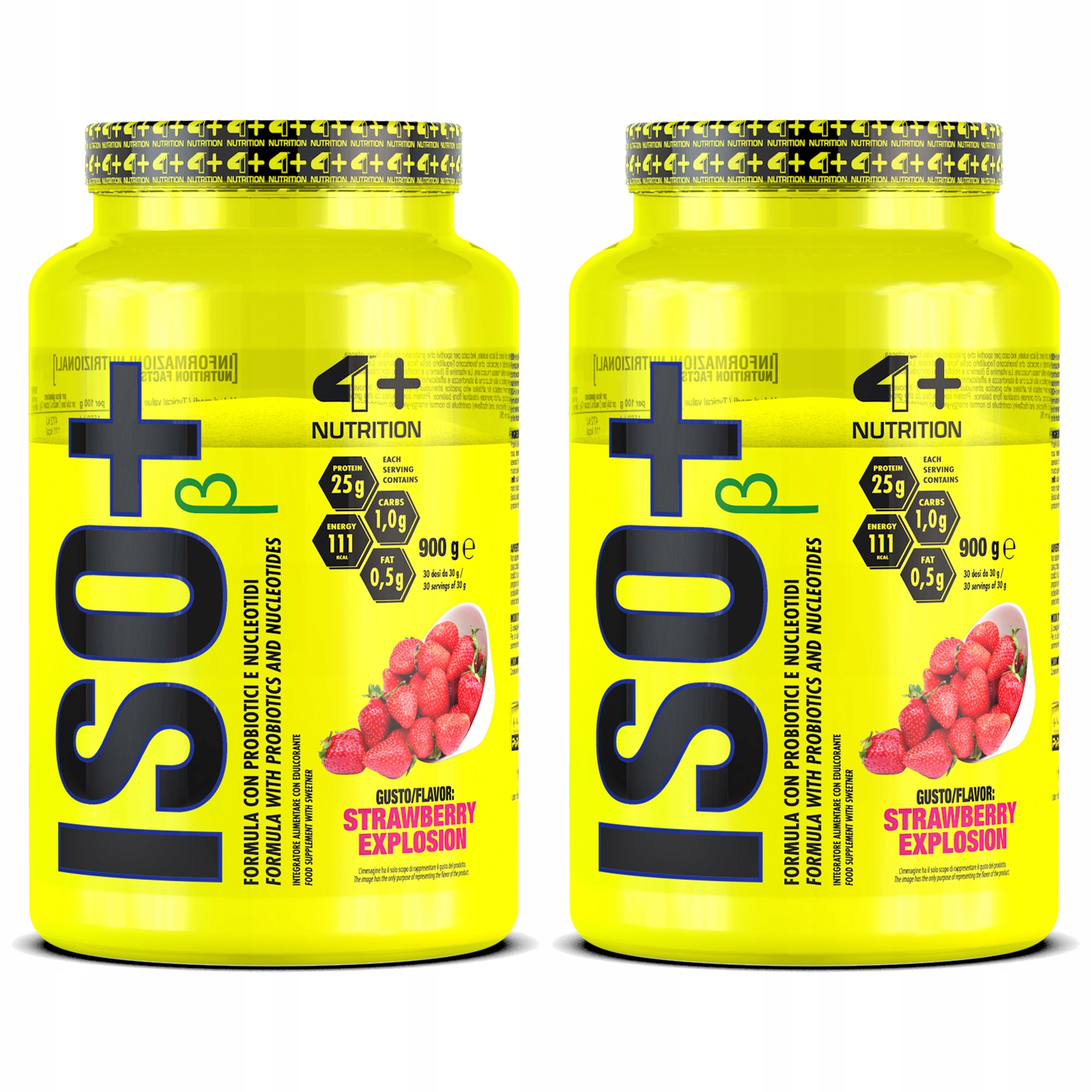 2x Proteinový Izolát Wpi 86% Probiotika 900g 4+ Nutrition