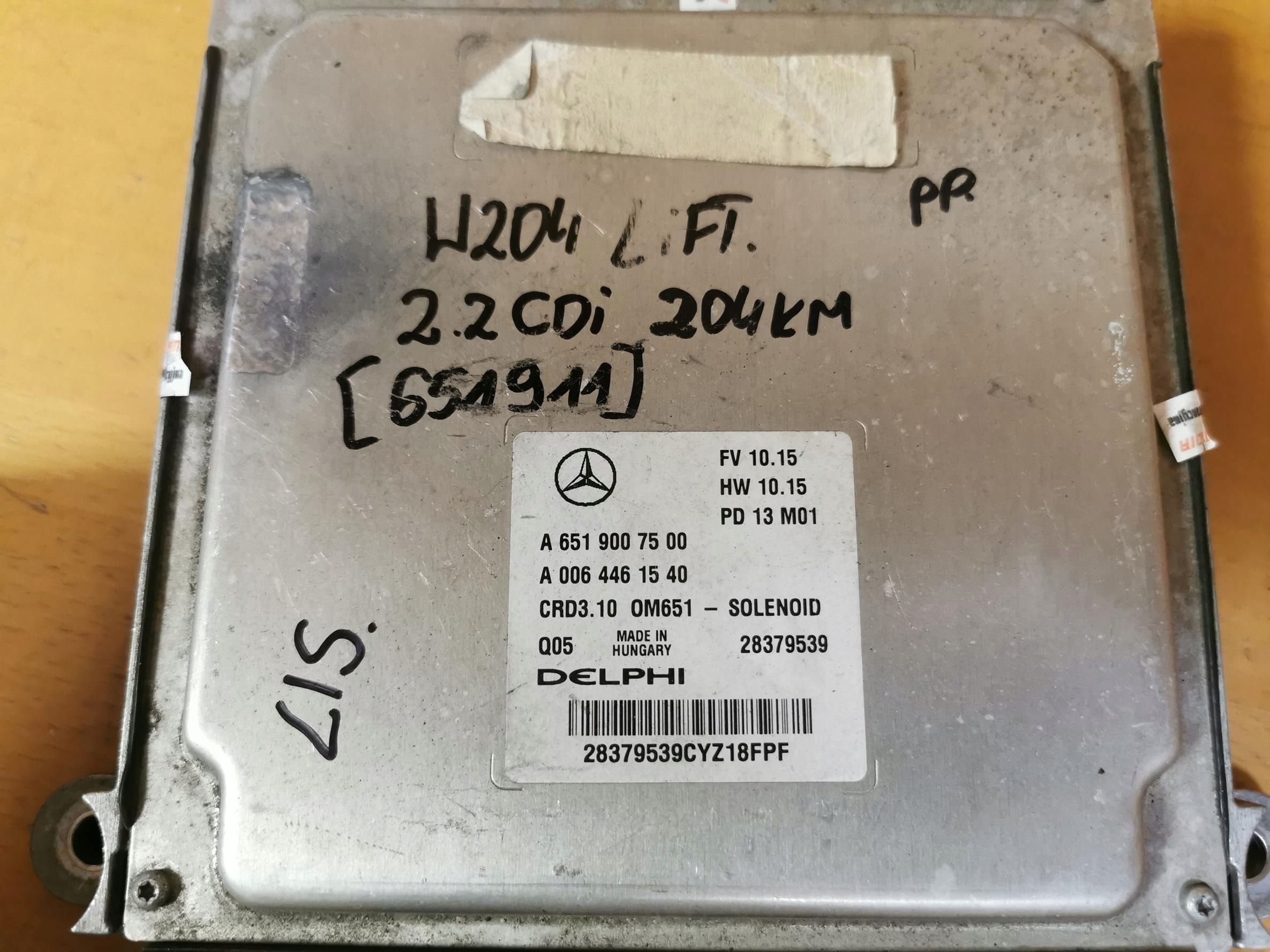 control unit of the engine MERCEDES C-KLASA W204 2.2 CDI