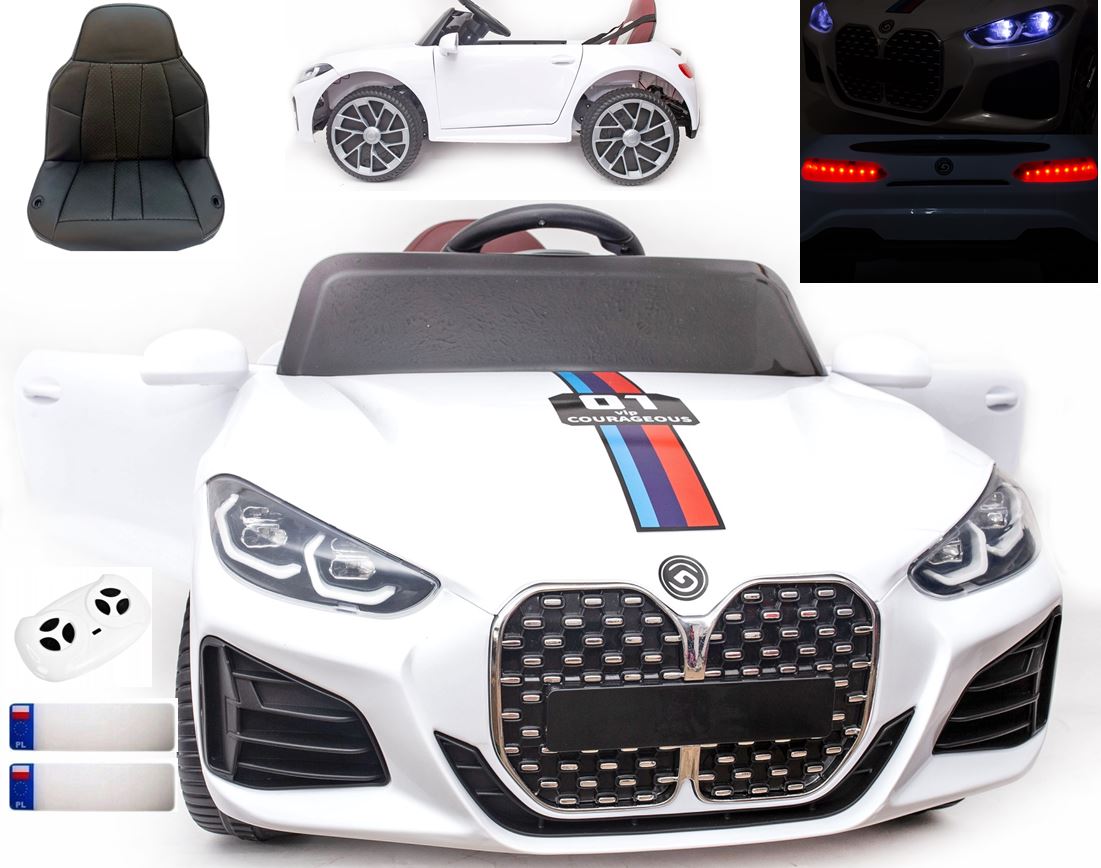 Авто кабриолет M4 аккумуляторная кожа качалка LED пульт дистанционного управления амортизаторы