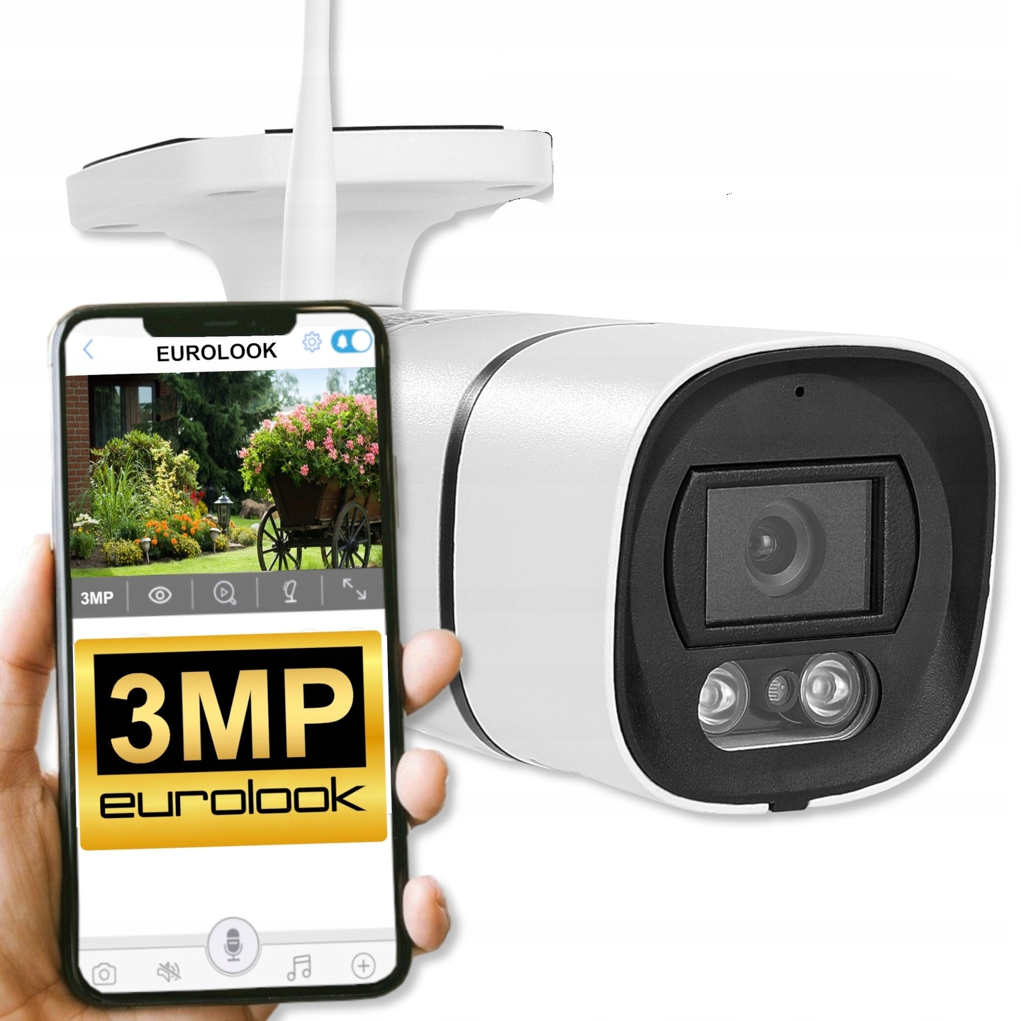 

Bezprzewodowa Zewnętrzna Kamera Ip WiFI 3MP Metal