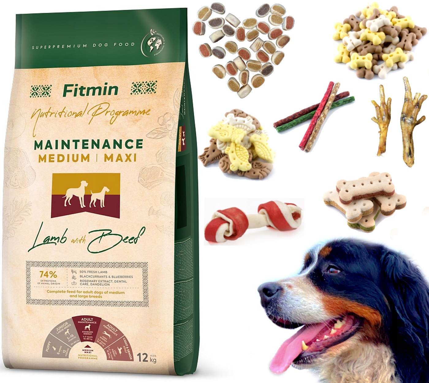 Fitmin Medium Maxi Maintenance Lamb&Beef 12kg 101