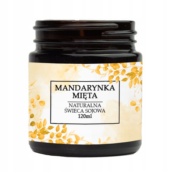 

Naturalna świeca sojowa 120 ml mandarynka mięta