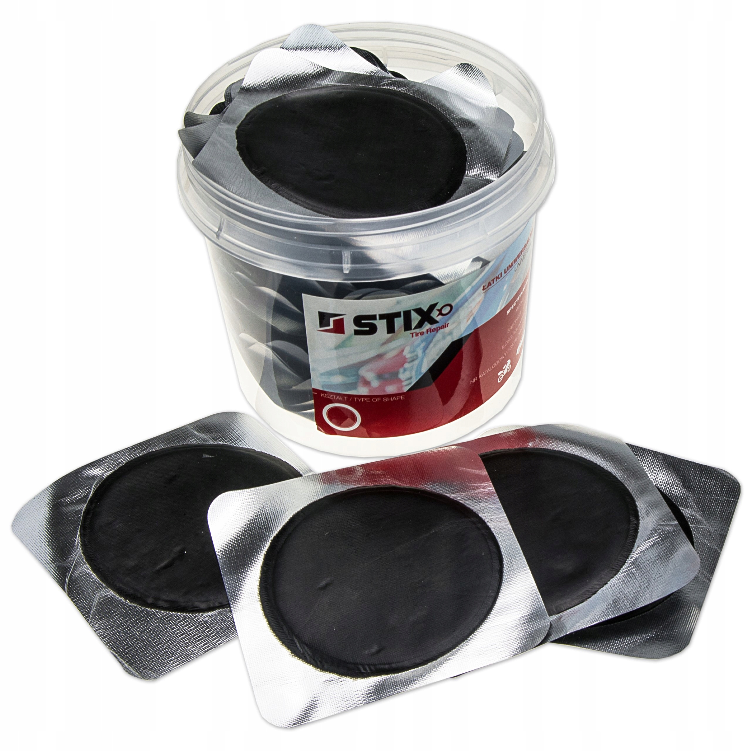 ŁATKA ŁATKI UNIWERSALNE DO NAPRAWY OPON RADIALNYCH 75MM STIX - 50 SZT. Kod producenta 07-03-50007