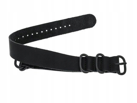 PASEK SKÓRZANY DO ZEGARKA NATO KZ0717 CZARNY 22MM Model KZ0717