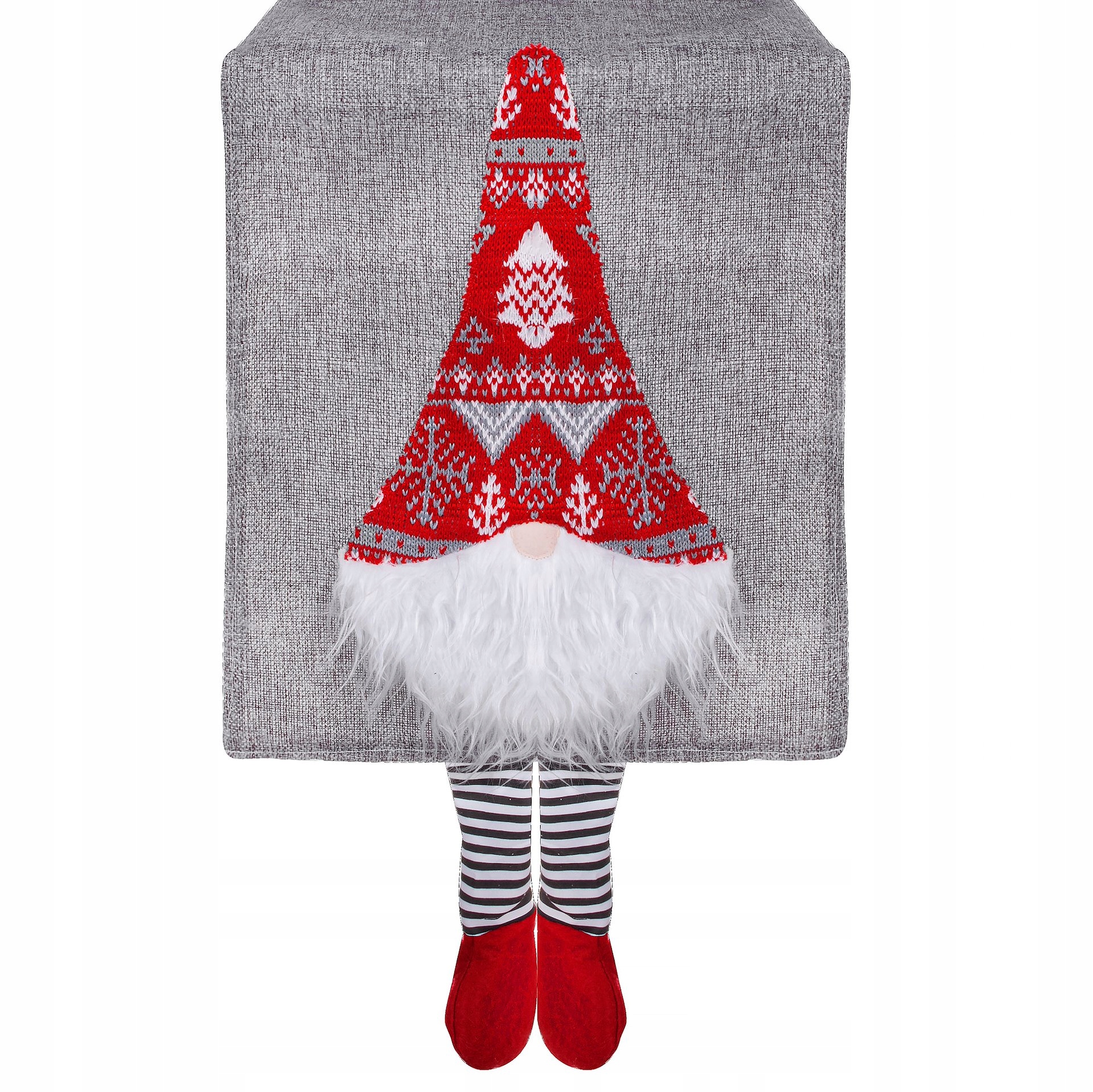 BIEŻNIK ŚWIĄTECZNY NA STÓŁ OBRUS ŚWIĘTA 180x33cm SKRZAT LEN LNIANY SZARY Stan opakowania oryginalne