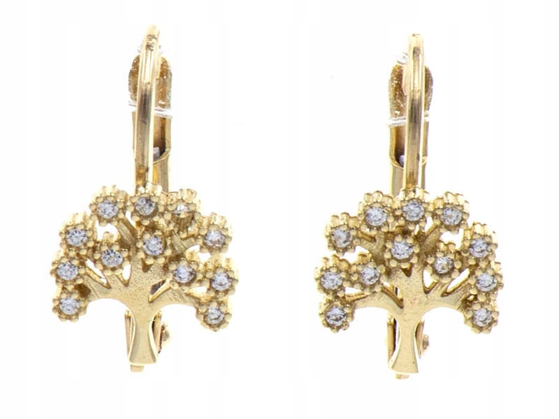 

Złote kolczyki 585 drzewko z cyrkoniami 1,73 g