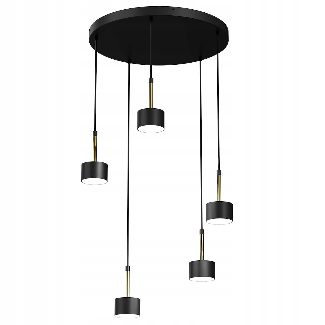 MiLAGRO Závěsná lampa Arena Black/Gold 5Xgx53 Stropní lustr Osvětlení