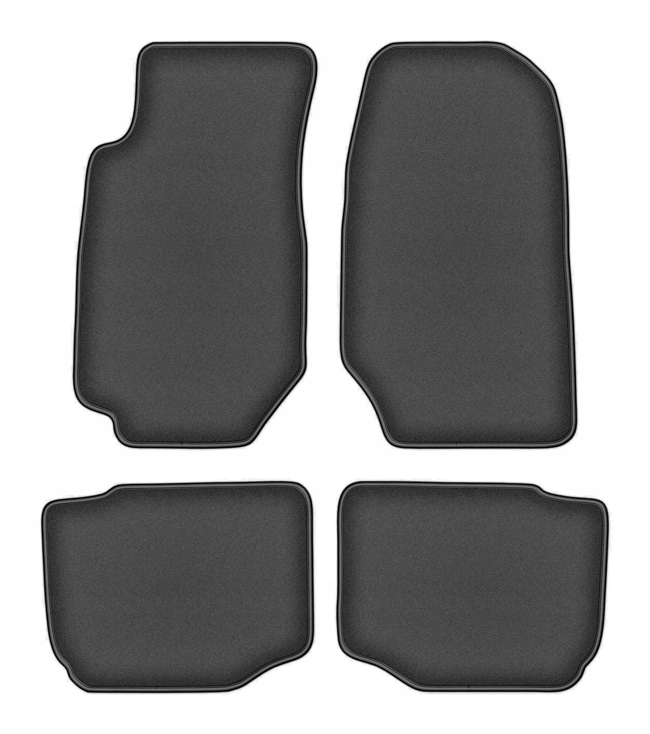 Velúrové koberčeky pre Ford Granada 1972-1985 komplet Durban grafit 4 ks