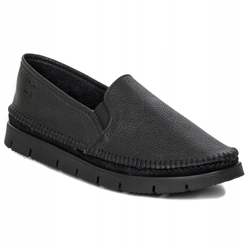 Černé Kožené Polobotky Espadrilky Maciejka 03512-01 Vel. 37