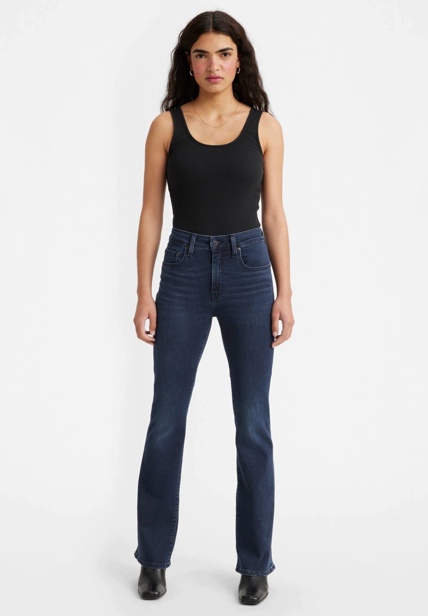 Levi's Džíny Jednoduché Vysoký Pas Tmavě Modré Bavlna 25X30 2GA