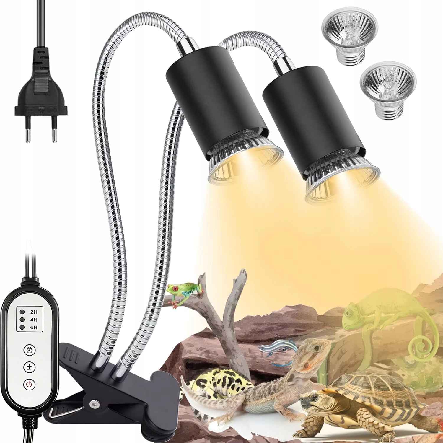 Levně Topná Lampa Do Terária Želva S Klipem Topná Lampa Pro Želvy A Plazy