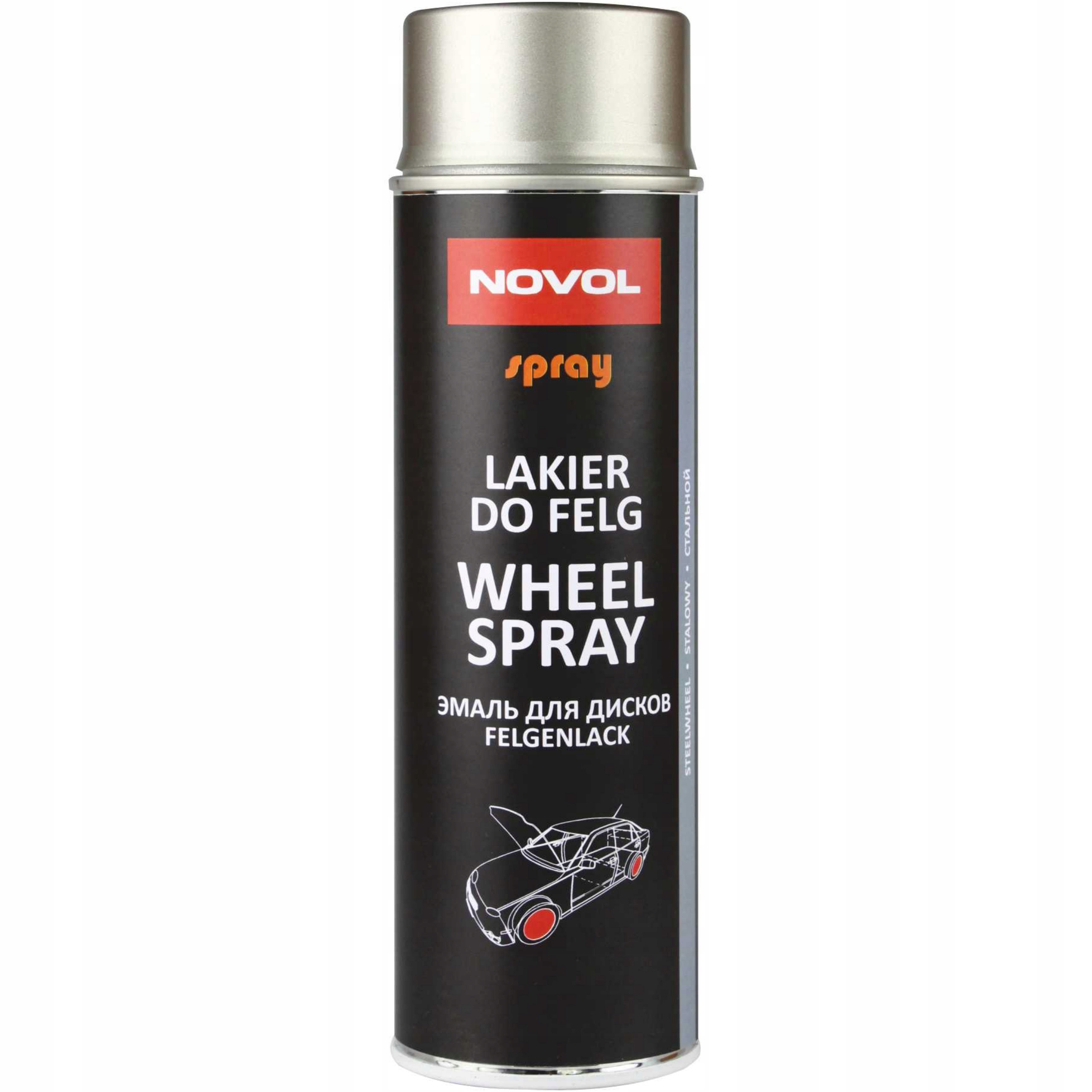

Novol Wheel Spray Lakier do Felg Kołpaków Stalowy
