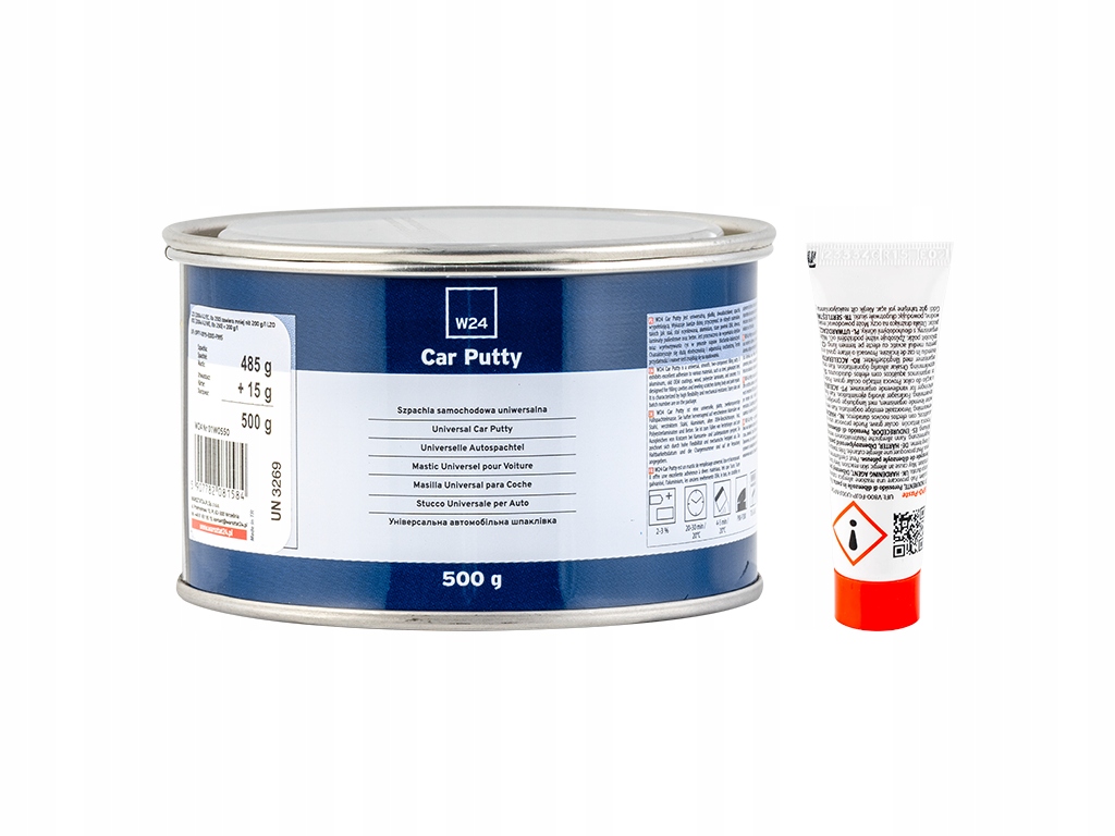 Szpachla uniwersalna z utwardzaczem Żółta W24 Car Putty 500g