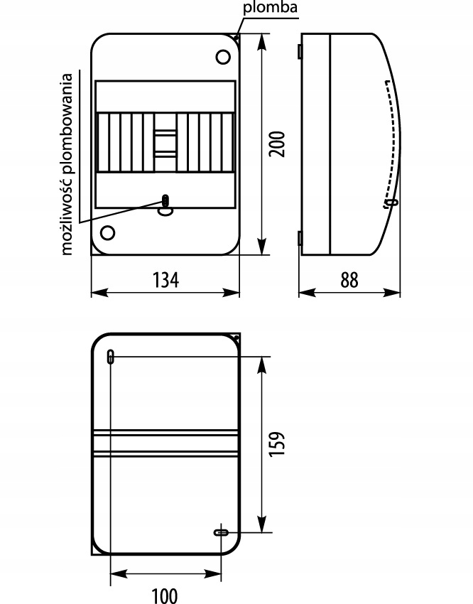 ROZDZIELNICA MODUŁOWA 1x6 NATYNKOWA IP42 Stan opakowania oryginalne