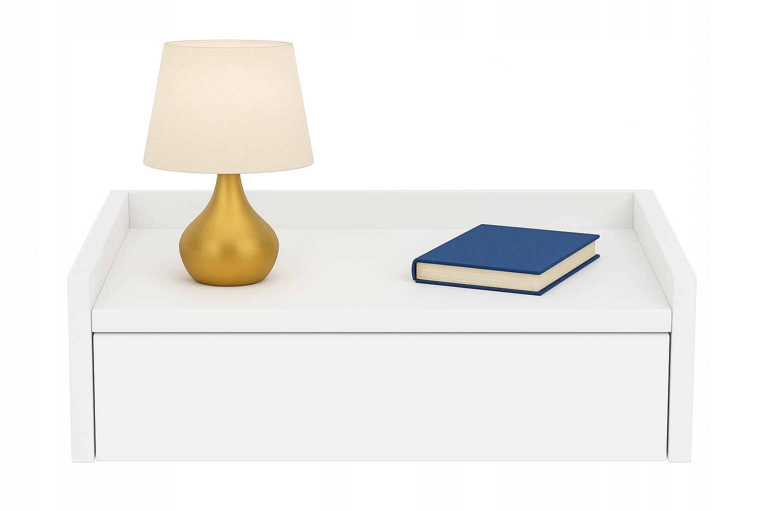 Noční stolek závěsný Nuvia 45 bílá nástěnná závěsná skříňka do ložnice 45x35