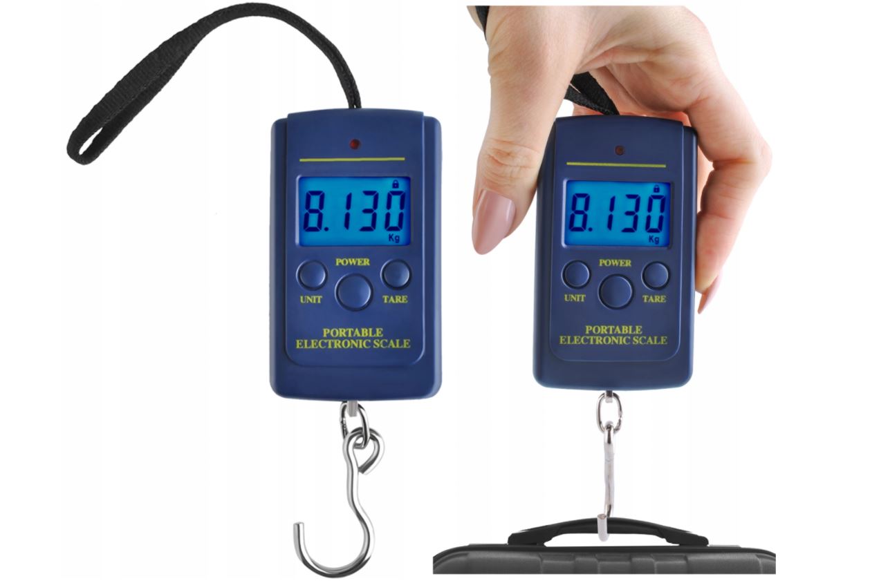 

Waga hakowa podróżna Wędkarska Bagażowa 40kg LCD