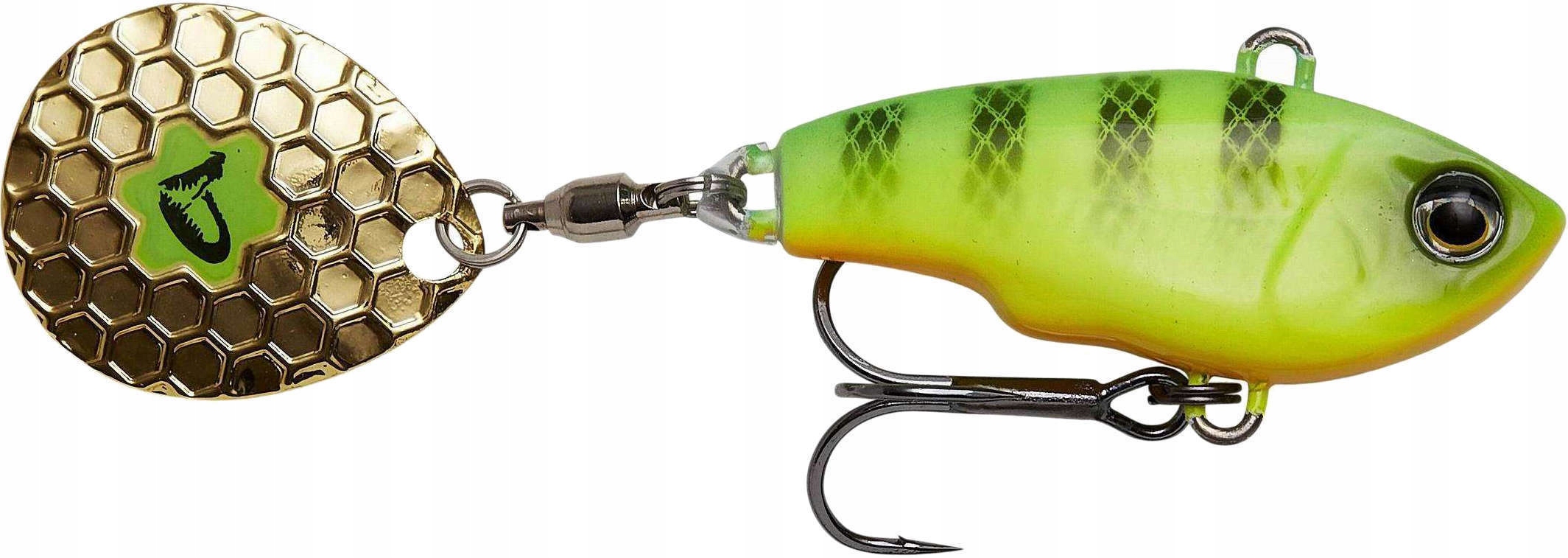 Wobler Fat Tail Spin 6.5cm 12.5g Tonący Firetiger Savage Gear Wirujący Ogon