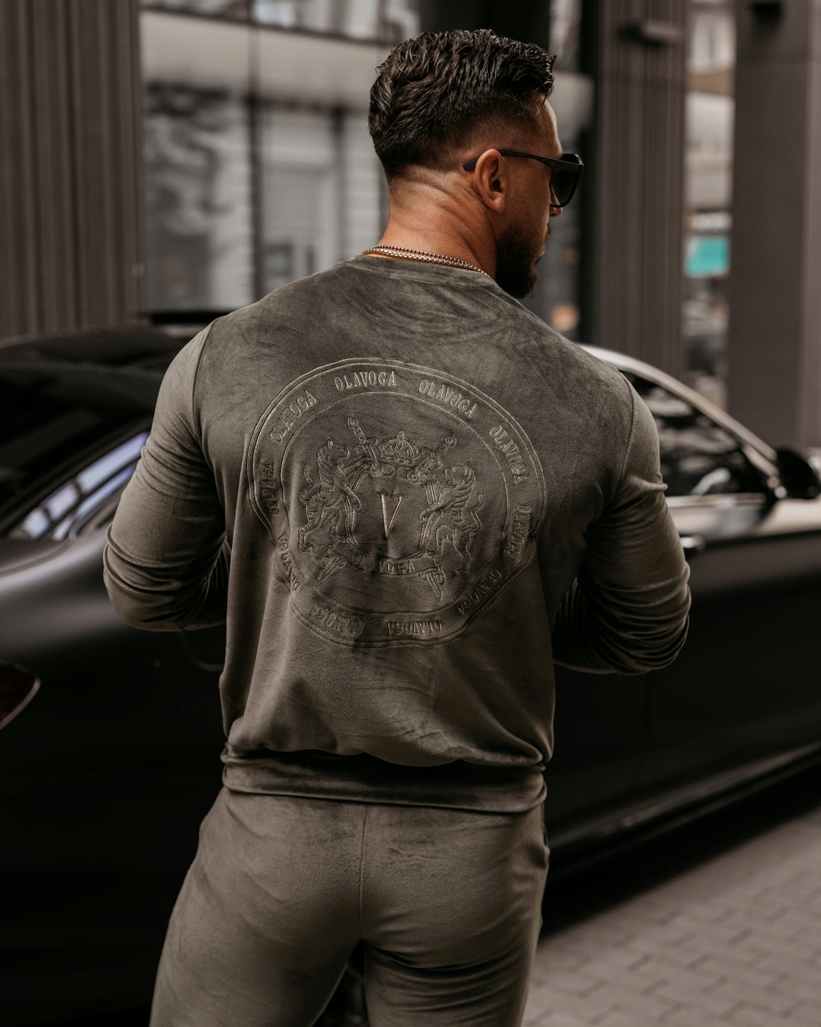 Komplet męski OLAVOGA BURIAS 2023 khaki - L Rozmiar L