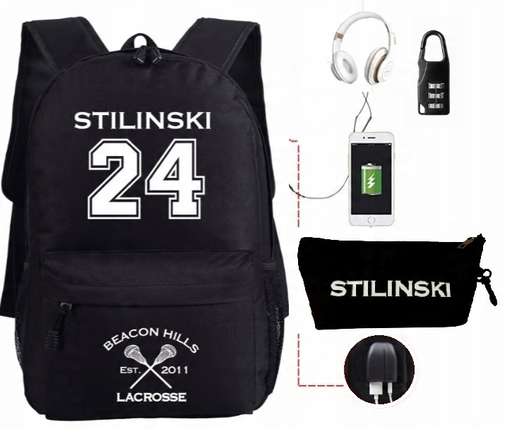 

Plecak Usb Teen Wolf Stiles Stilinski + Piórnik