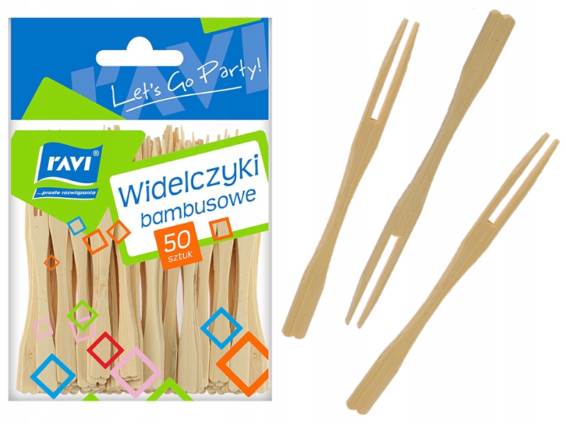 

Ravi Widelczyki Bambusowe Do Zakąsek Eko 50 Sztuk