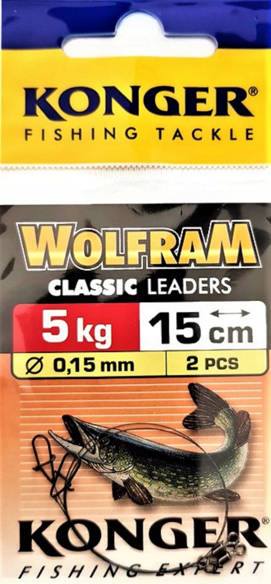Przypon Konger Wolfram 15cm 5kg 2szt