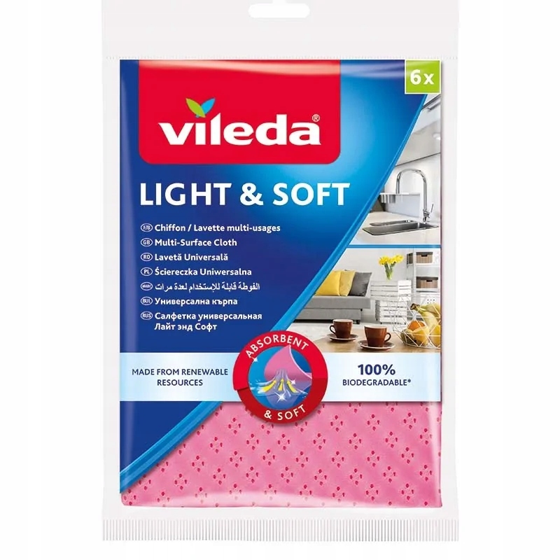 

Ściereczka uniwersalna Vileda Light&Soft 6 szt