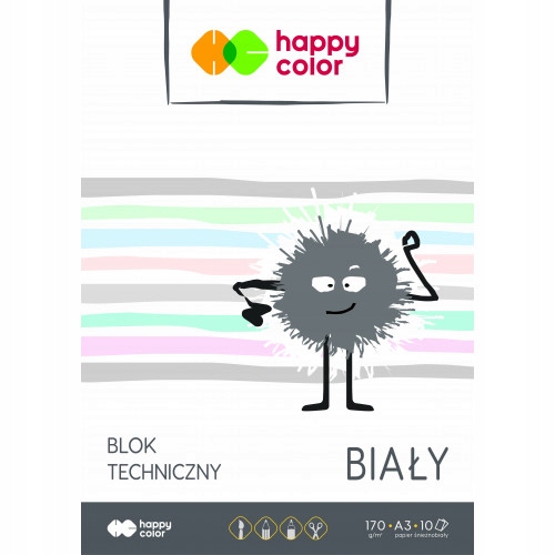 

Blok Techniczny A3 10k Biały Happy Color 170g/m2