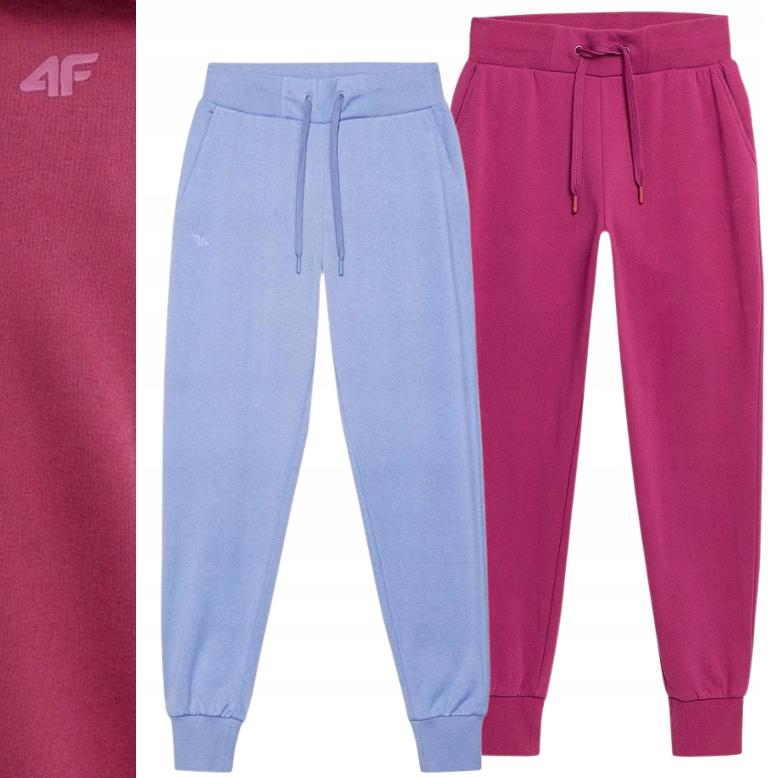 Set 2X Teplákové Kalhoty Dámské Joggerové Kalhoty 4F Bavlněné S Kapsami