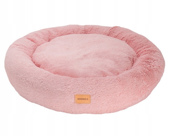 Levně Pelíšek Pro Psa Kočku Kulaté Polštář Shaggy XXL 100 CM Růžové