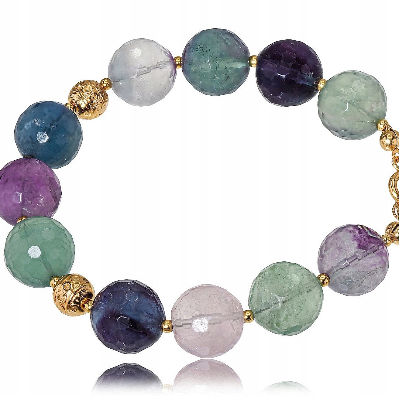 Fluorit Nádherný náramek Zlaté Stříbro