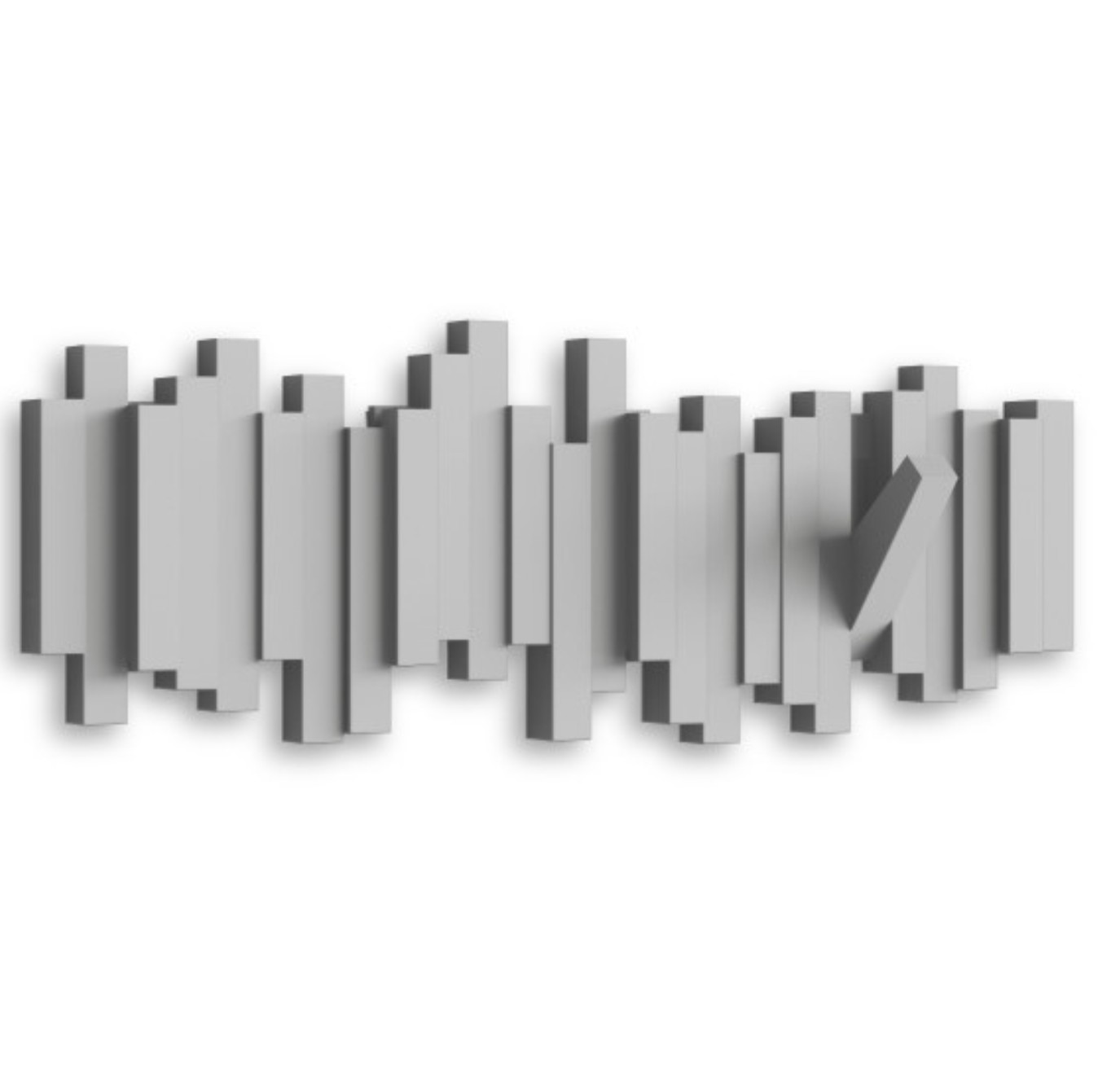 Nástěnný věšák na oblečení do předsíně šedý, stylový, moderní Sticks