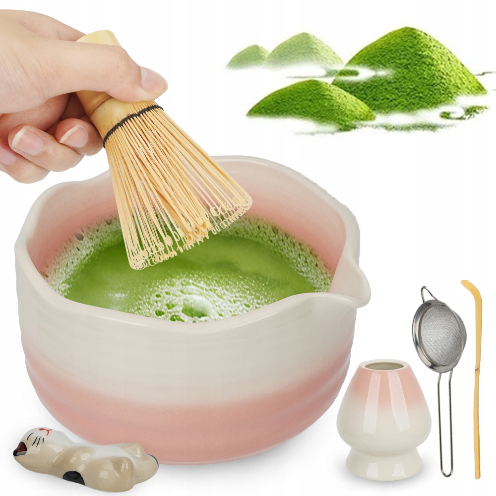Sada Na Matcha Keramická 6 Ks Mistička Sítko Dárek