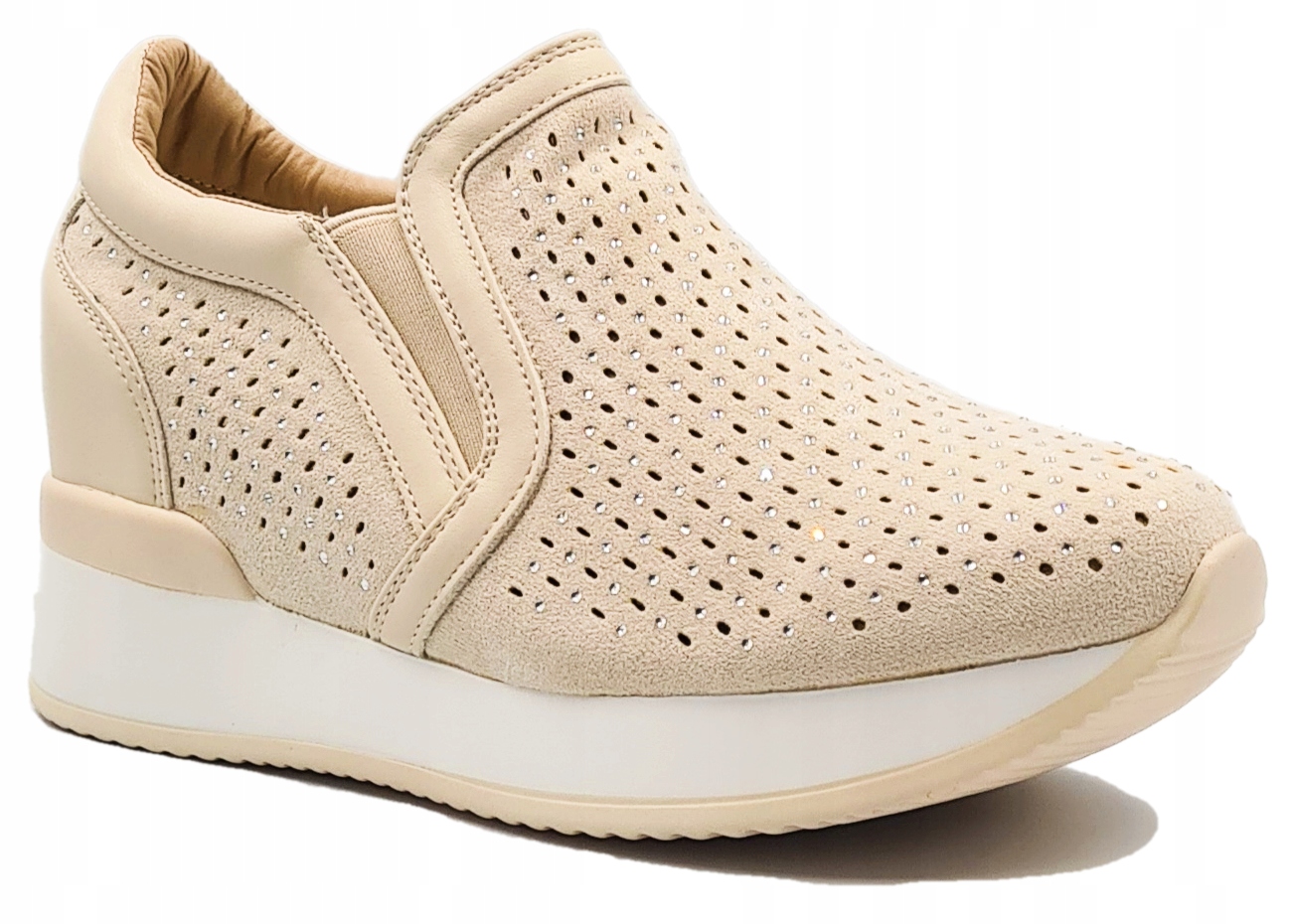 

Damskie Botki Na Koturnie Sneakersy Ażurowe 36