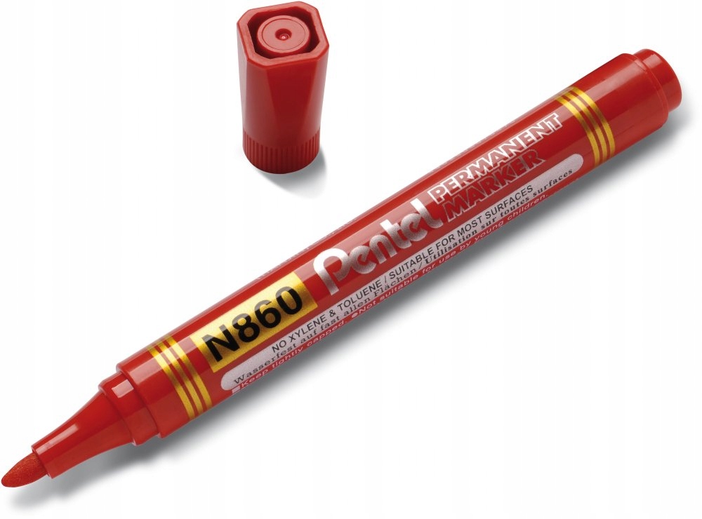 

Marker permanentny Pentel N860 ścięta czerwony